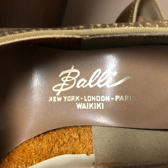 Vintage 1960's shoes Balli heels gold rockabilly with original box Size 6.5 - Picture 11 of 15
